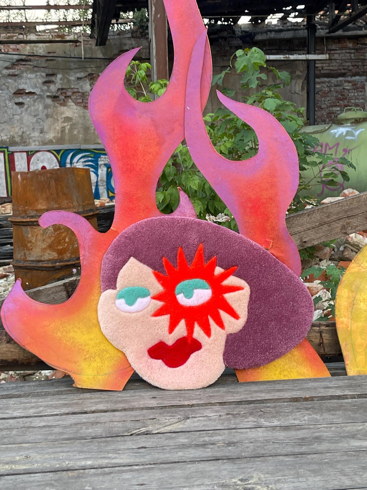 Funky Tufted Rug /  100% Handmade Rug / Housewarming Gifts, 3D Custom Rug , Wall Decor