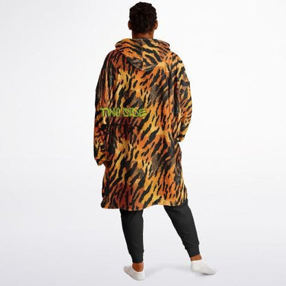 Unisex Animal Print Snug Hoodie,Tiger Print Hooded Blanket,Blanket with Sleeves,Lounge Wear,Unique Gifts,Novelty Gifts, Christmas Gift