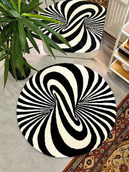 Optical illusion Tufted Rug, Mysterious rug, Living room floor mat, Gift for Him, Custom Area Rug, Abstract Rug Gift, House warming Gift