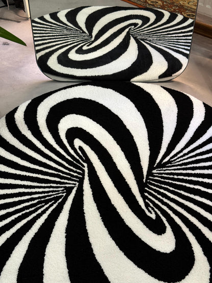 Optical illusion Tufted Rug, Mysterious rug, Living room floor mat, Gift for Him, Custom Area Rug, Abstract Rug Gift, House warming Gift