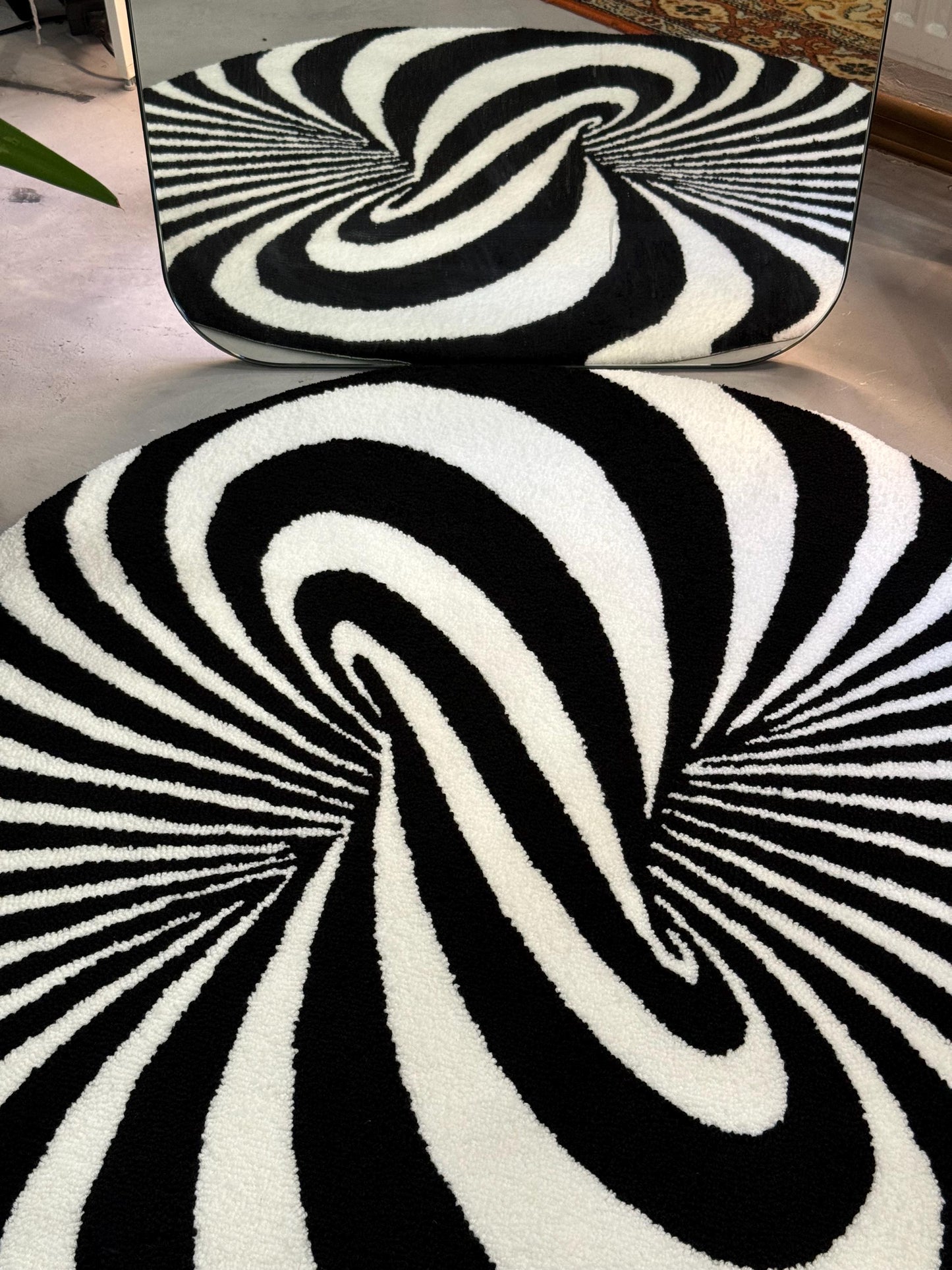 Optical illusion Tufted Rug, Mysterious rug, Living room floor mat, Gift for Him, Custom Area Rug, Abstract Rug Gift, House warming Gift