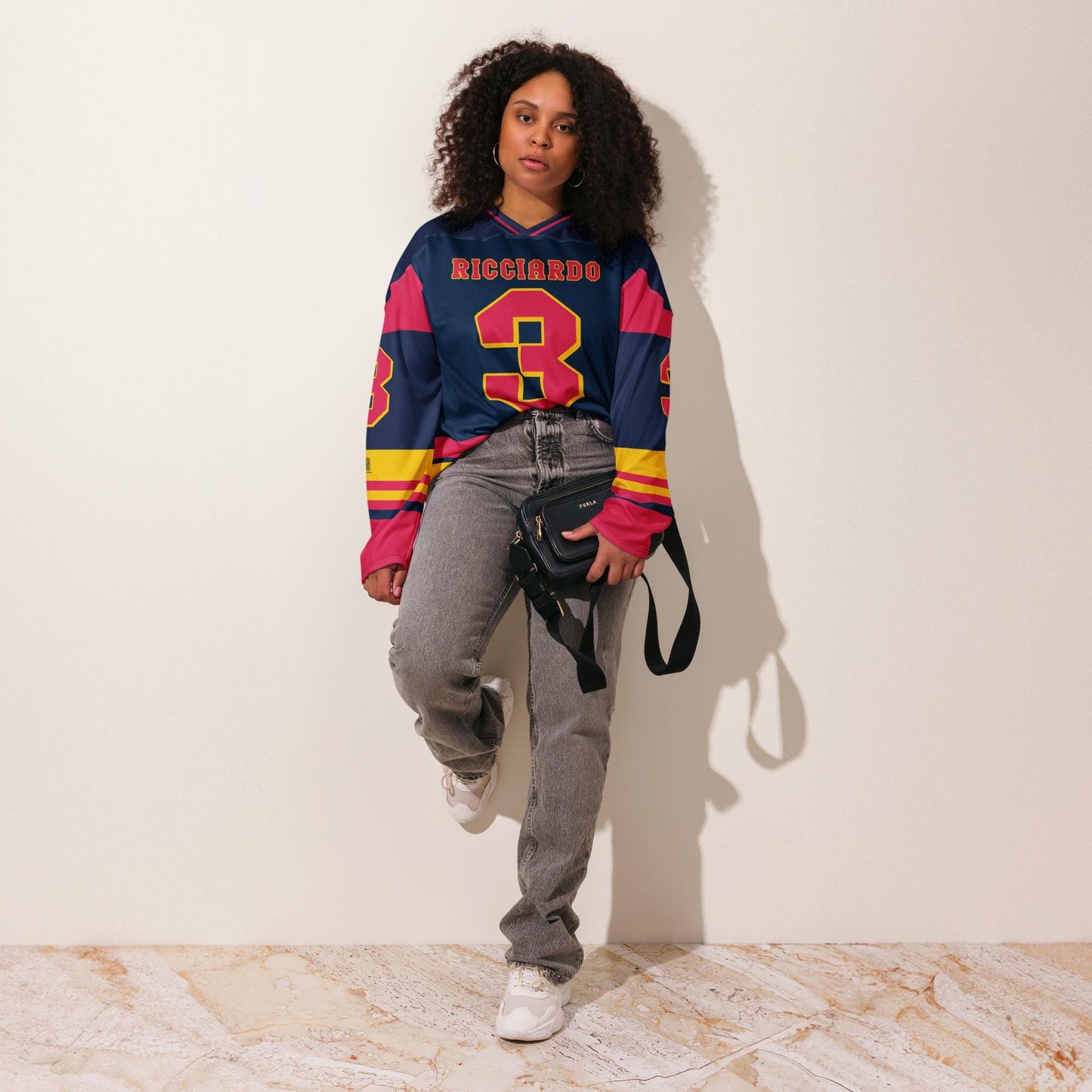 Unisex Oversized Racing Jersey – Lightweight Racing Hockey Jersey with Bold Number 3