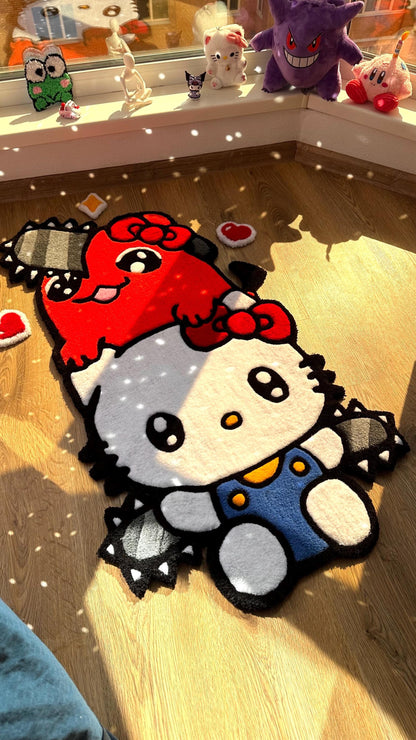 3.3 ft custom Puffy tufting rug | handmade rug