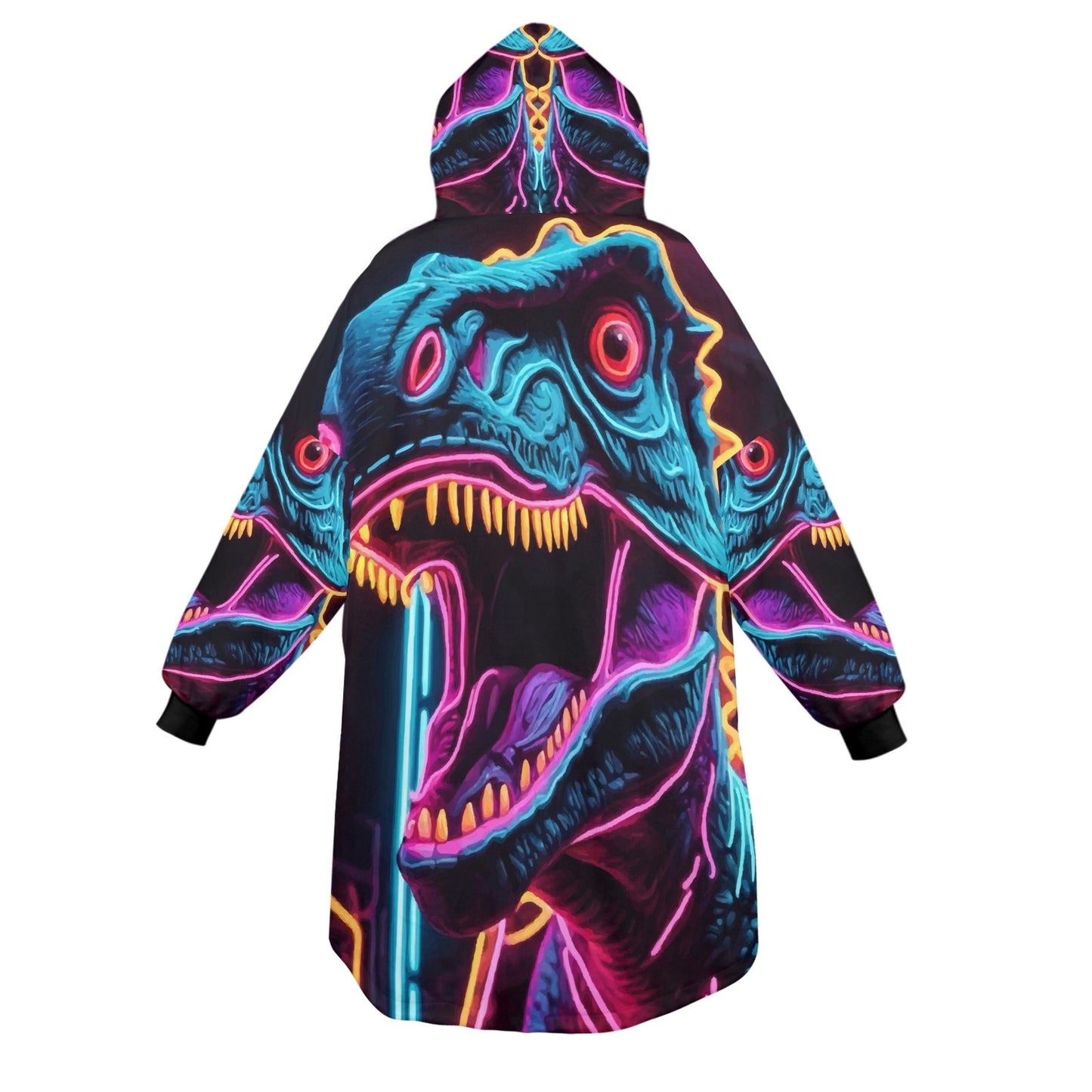 Dinosaur Cartoon Blanket Hoodie Personalized Fleece Loungewear