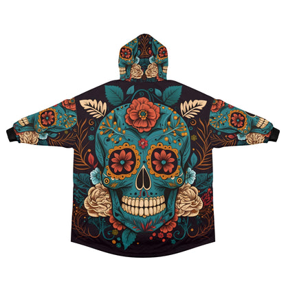 Chicano Sugar Skull Blanket Hoodie Personalized Fleece Loungewear