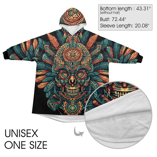 Chicano Blanket Hoodie Mayan Art Personalized Blanket