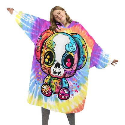 Personalized Blanket Hoodie Teddy Bear Fleece Loungewear