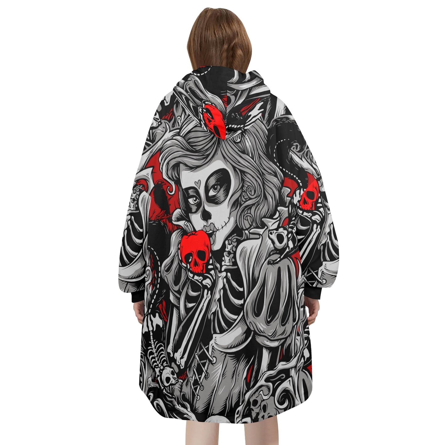 Blanket Hoodie personalized blankets hoodie that is a blanket Comics La Catrina Día De Los Muertos
