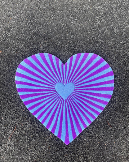 Tufted Heart Rug / 3d Custom Rug / 100% Handmade Gift , Valentine Day