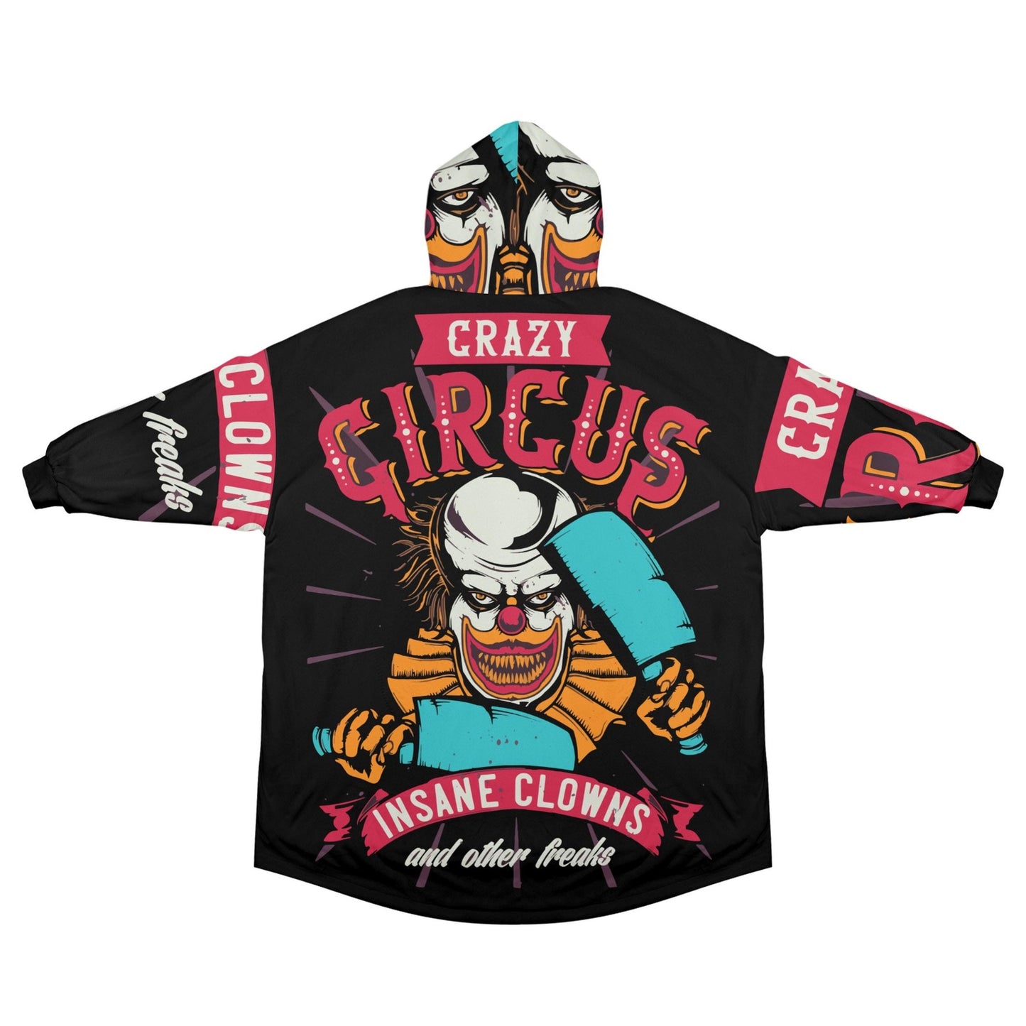 Horror Clown Blanket Hoodie Personalized Halloween Blanket
