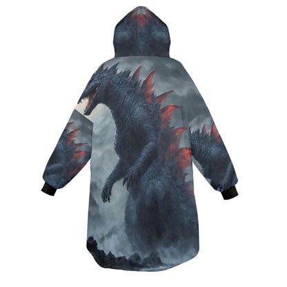 Godzilla Blanket Hoodie Kaiju Comics Art Personalized Fleece Blanket
