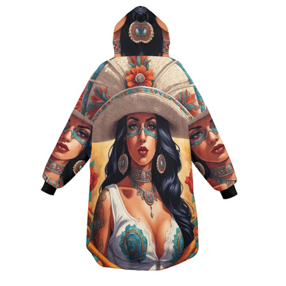 Chingona Blanket Hoodie Personalized Mexican Blanket