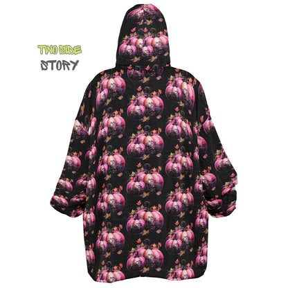 Unisex Halloween Pumpkins Print Snug Hoodie,Printed Hooded Blanket,Blanket Sleeves,Lounge Wear,Unique,Novelty Gifts, birthday Christmas Gift