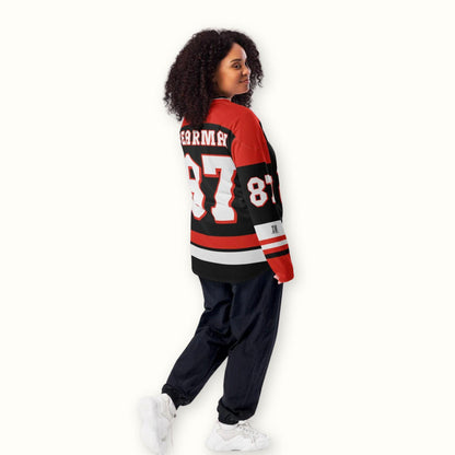 Unisex Oversized Racing Hockey Jersey – Lightweight Motorsport Streetwear with Bold Number 87
