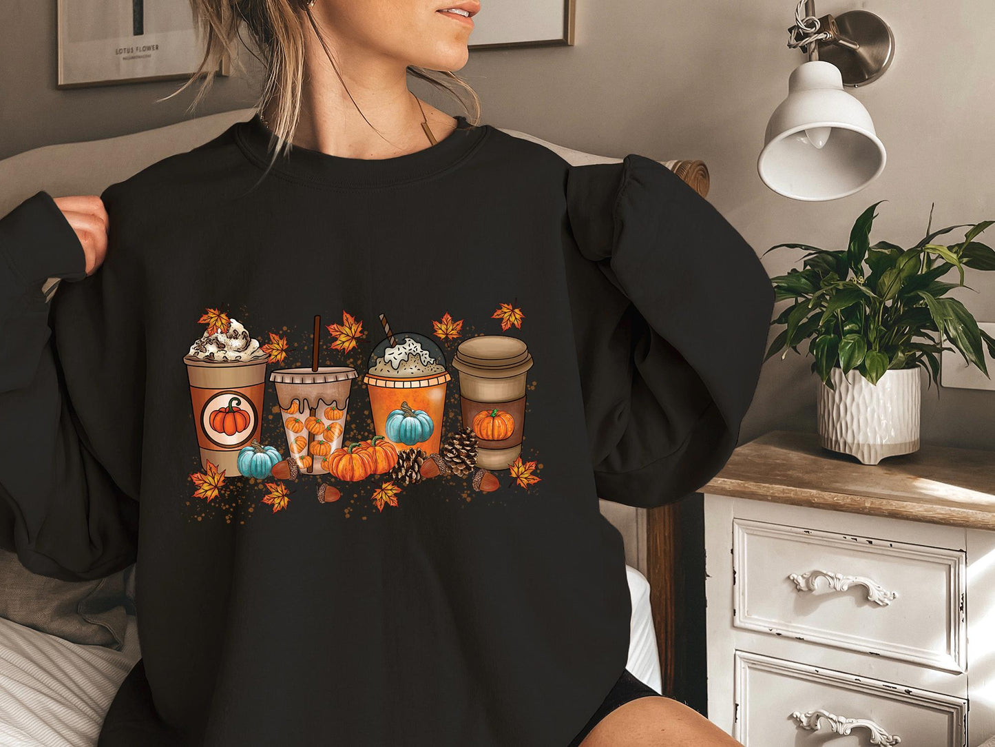 Fall Coffee Sweatshirt for Women, Thanksgiving Sweater, Fall Crewneck Pumpkin Spice Sweatshirt, Pumpkin spice Shirt, Halloween, Fall