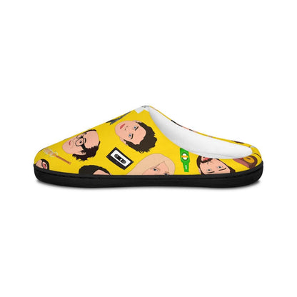 Always Sunny Slippers | Frank Dee Dennis Mac Charlie Indoor Slippers For Her For Him Cartoon Character Yellow Gift
