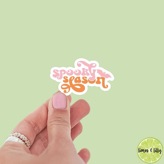 Spooky Season Halloween Fall Sticker | Water Bottle Sticker | Bookish Stickers | Kindle Stickers