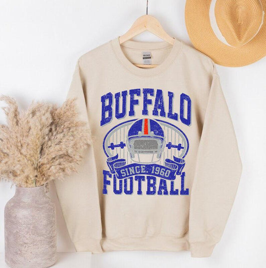 Retro Buffalo Football Sweatshirt, Vintage Buffalo Football Shirt,Buffalo Football Shirt, Sun Day Football,Buffalo Football Shirt, Game Day.