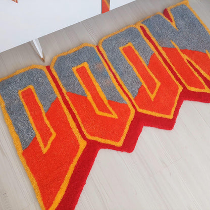Doom Rug, Tufted Rug, Custom Rug, Living Room Rug, MFDoom Tufted Rug, Handmade Rug, Gift Rug, Area Rug, Bedroom Rug, Cool Rug, Your Name Rug
