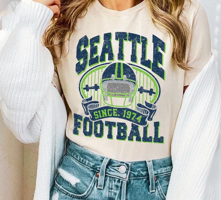 Retro Seattle Football Sweatshirt,Seattle Sunday Shirt, Game Day, Vintage Seattle Football Shirt, Seattle Football Shirt, Sun Day Football