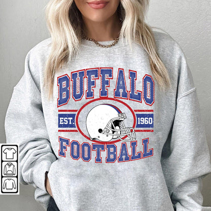 Retro Buffalo Football Sweatshirt, Sun Day Football,Buffalo Football Gift, Game Day, Vintage Buffalo Football Shirt, Buffalo Football Shirt