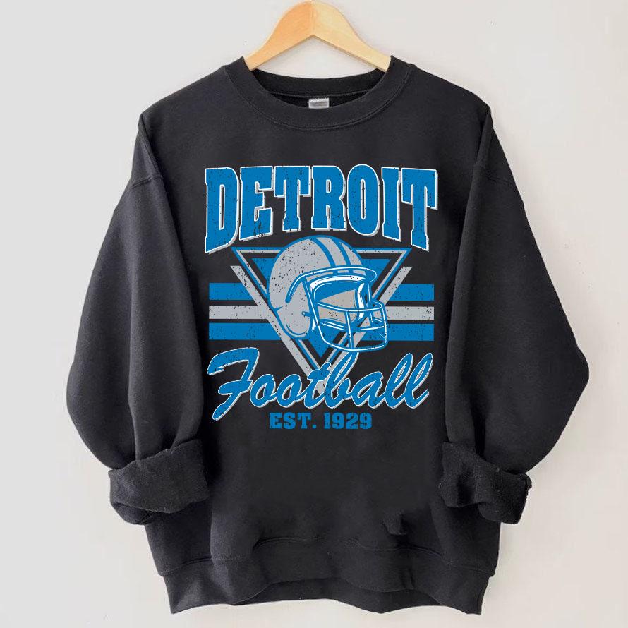 Vintage Style Detroit Football shirt, Sunday Football, Detroit Football Sweatshirt, Game Day Football Shirt, Detroit Football Shirt.