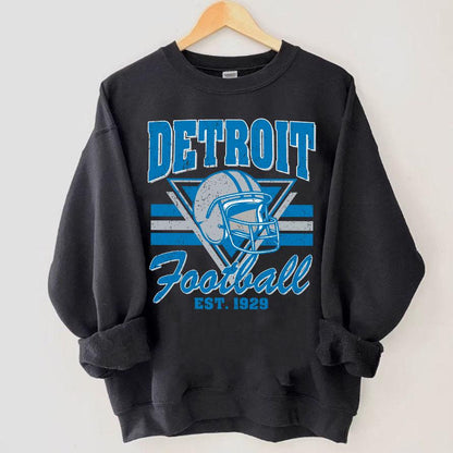 Vintage Style Detroit Football shirt, Sunday Football, Detroit Football Sweatshirt, Game Day Football Shirt, Detroit Football Shirt.