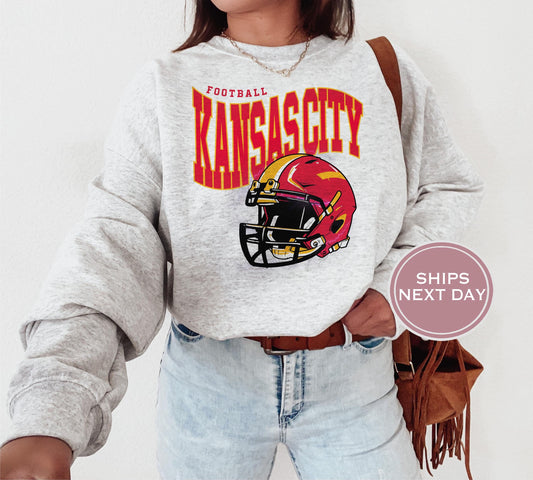Kansas City Football Sweatshirt, Vintage Kansas City Crewneck, Retro Kansas City Sweatshirt, Kansas City Toddler Crewneck