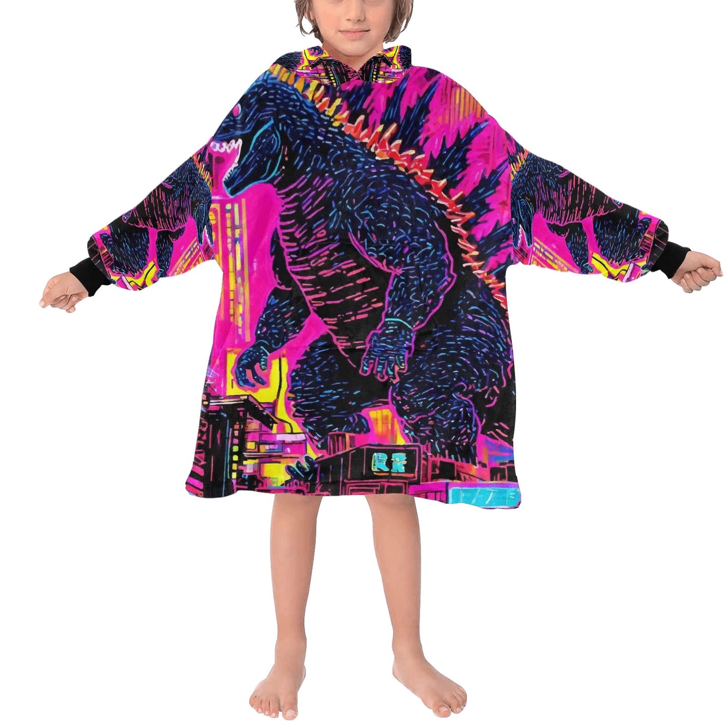 Kids Blanket Hoodie Godzilla Gojira Kaiju Blankets Art Comics Retro