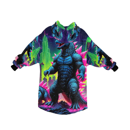 Kids Blanket Hoodie Godzilla Gojira Kaiju Blankets Art Comics Retro Neon Cartoon