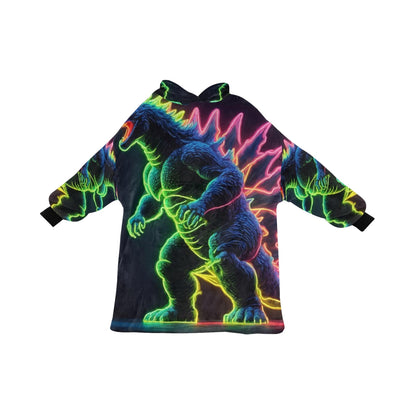 Kids Blanket Hoodie Godzilla Gojira Kaiju Blankets Art Comics Retro Neon Cartoon Godzillas
