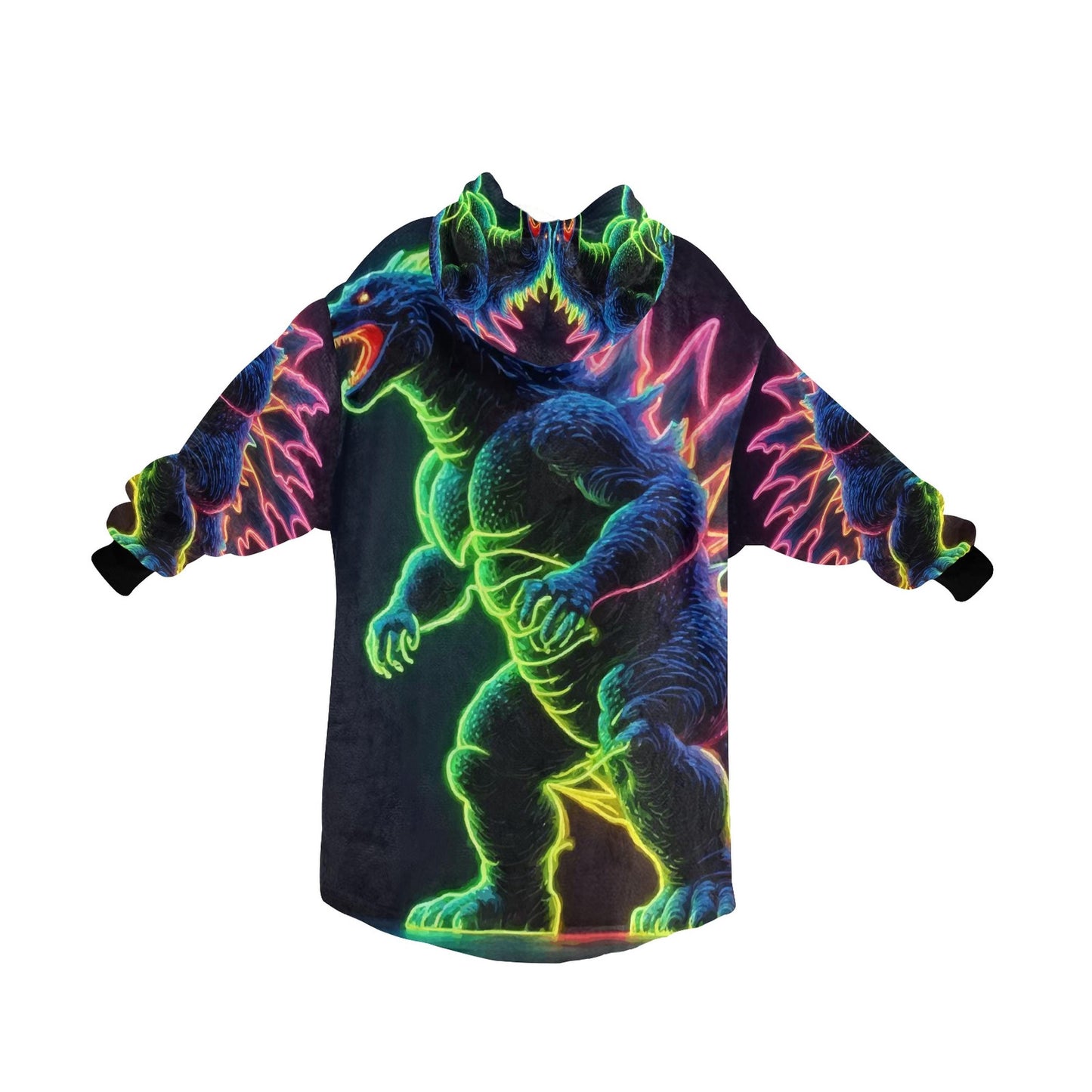 Kids Blanket Hoodie Godzilla Gojira Kaiju Blankets Art Comics Retro Neon Cartoon Godzillas