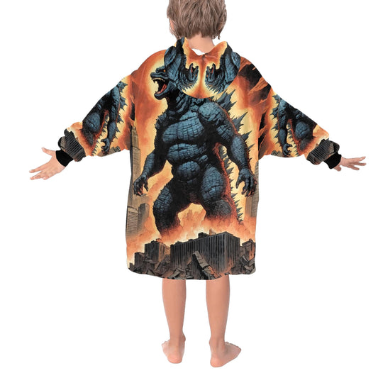 Blanket Hoodie Godzilla Gojira Kaiju Blankets Comics Retro Neon Cartoon Godzillas