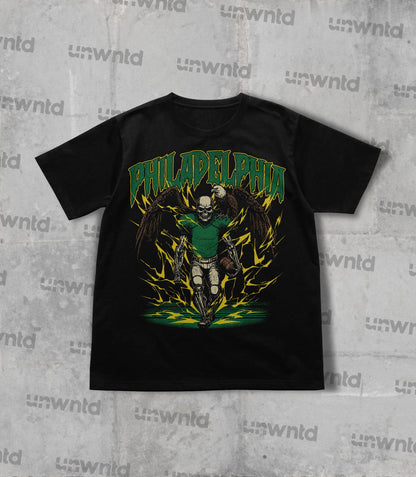 Philadelphia Football Shirt - Graphic Tees - Skeleton Shirt - Merch Tee - Gift Shirt - Bootleg Shirt - Vintage - Skeleton Football Shirt