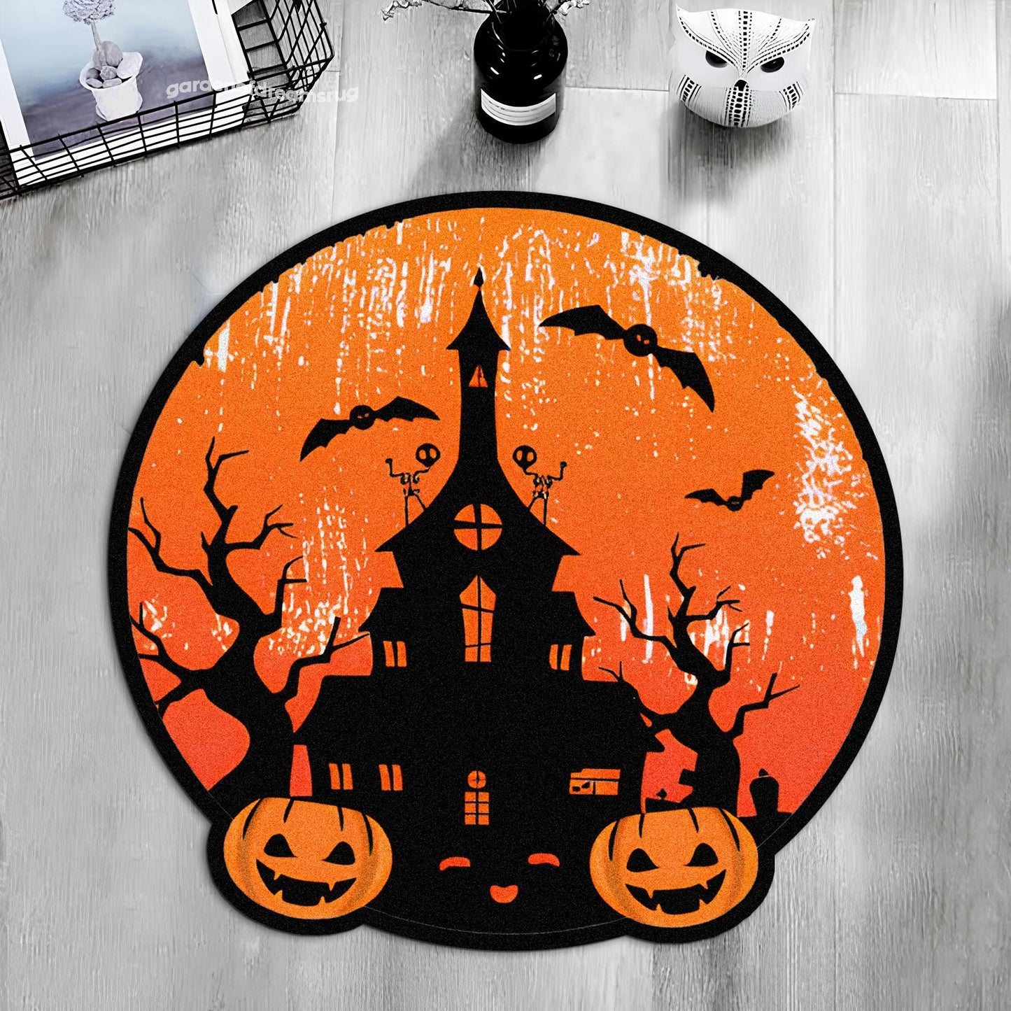 Pumpkin Rug, Happy Halloween Rug, Tufted Look Rug, Halloween Decor, Gift For Halloween, Rugs For Living Room, Anti Slip Rug, Home Decor Rug