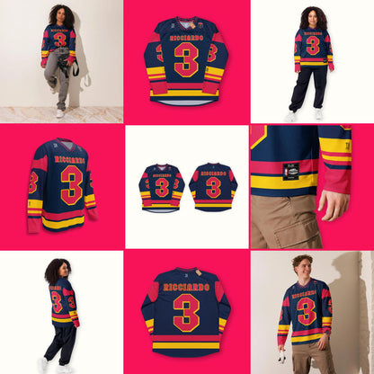 Unisex Oversized Racing Jersey – Lightweight Racing Hockey Jersey with Bold Number 3