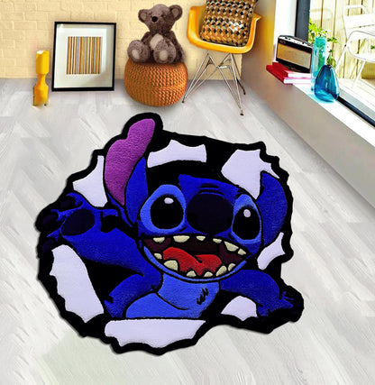 Angel and stitch love,Anime fans and Gamers,Lilo and Stitch Valentines Day Rug home decoration, Carpet gift, birthday, Stitch rug,Custom rug