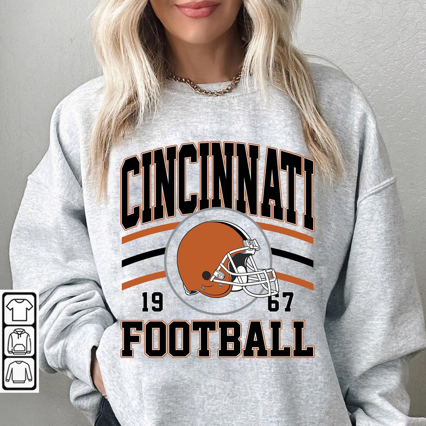 Vintage Cincinnati Football Sweatshirt, Trendy Cincinnati Football Fan Gift, Cincinnati Game Day Shirt, Cincinnati Shirt, Game Day Shirt.