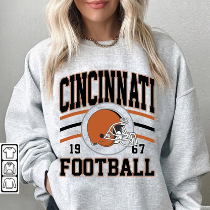 Vintage Cincinnati Football Sweatshirt, Trendy Cincinnati Football Fan Gift, Cincinnati Game Day Shirt, Cincinnati Shirt, Game Day Shirt.