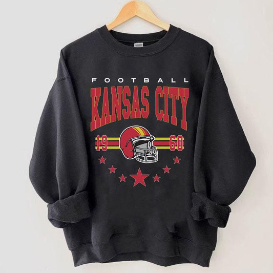 Vintage Style Kansas City Football, Kansas City Sweatshirt, Kansas City Football Sweatshirt, Football Fan Gift, Game Day Shirt.