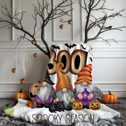 Spooky Season Gnome Blanket, Cute Halloween Gnome Blanket, Halloween Gnome Throw Blanket, Spooky Gnome Blanket, Cute Spooky Gnome Throw