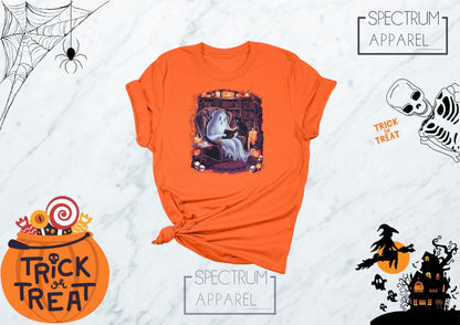 Ghost Reading Books, Bookish Ghost, Bookish Halloween, Halloween Teacher Shirt, Librarian Shirt, Book Lover Shirt, Halloween Tshirts