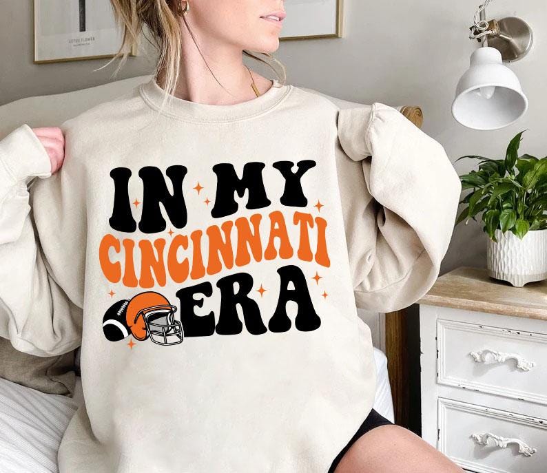 In My Cincinnati Football Shirt, Cincinnati Game Day Shirt, Retro Cincinnati Football Sweatshirt, Cincinnati Shirt, Game Day Shirt.