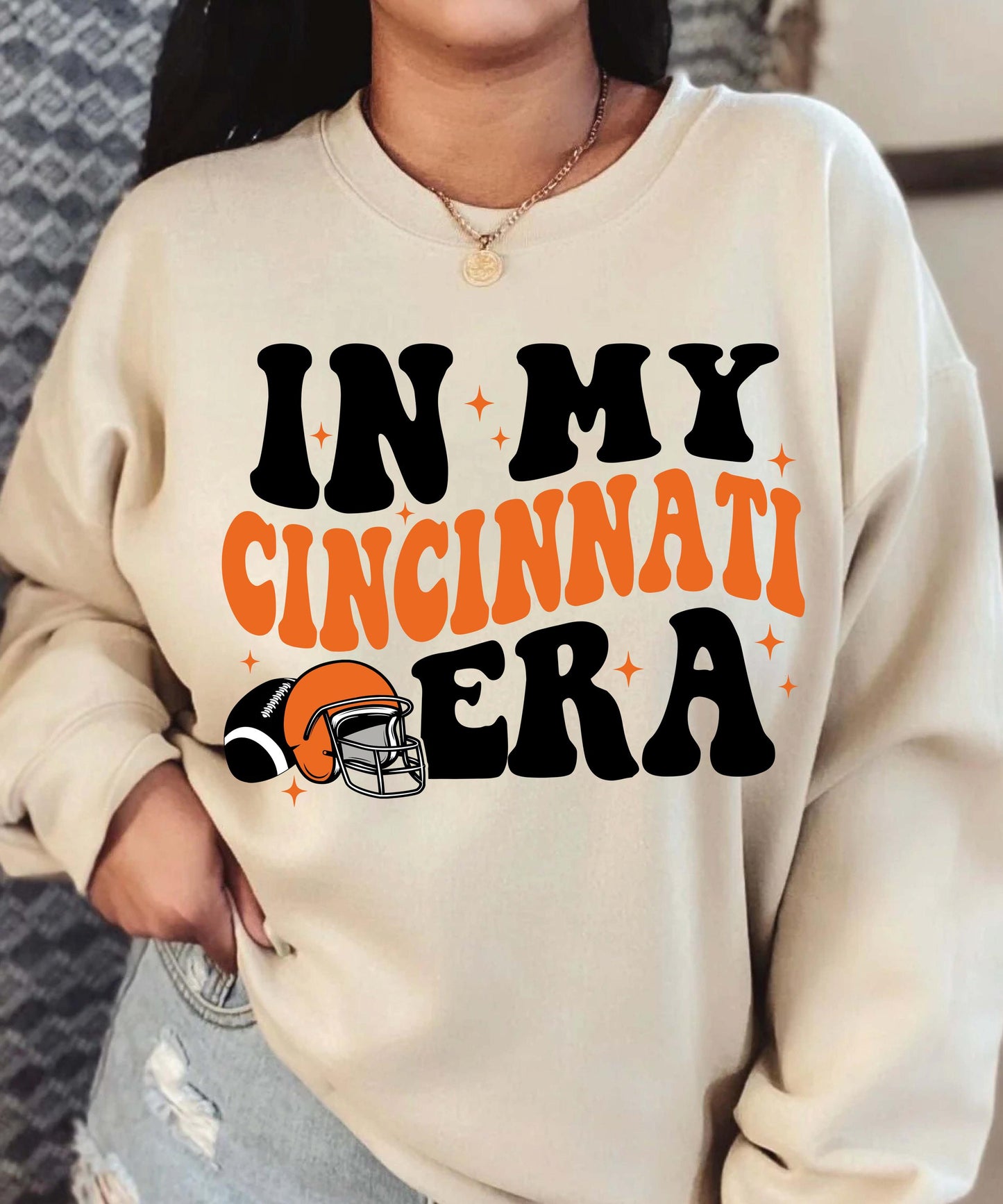 In My Cincinnati Football Shirt, Cincinnati Game Day Shirt, Retro Cincinnati Football Sweatshirt, Cincinnati Shirt, Game Day Shirt.
