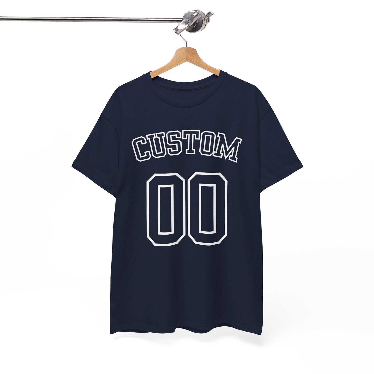 Custom Number and Text Jersey Style Unisex Tshirt