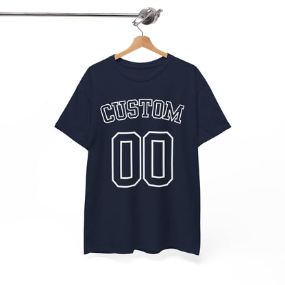 Custom Number and Text Jersey Style Unisex Tshirt
