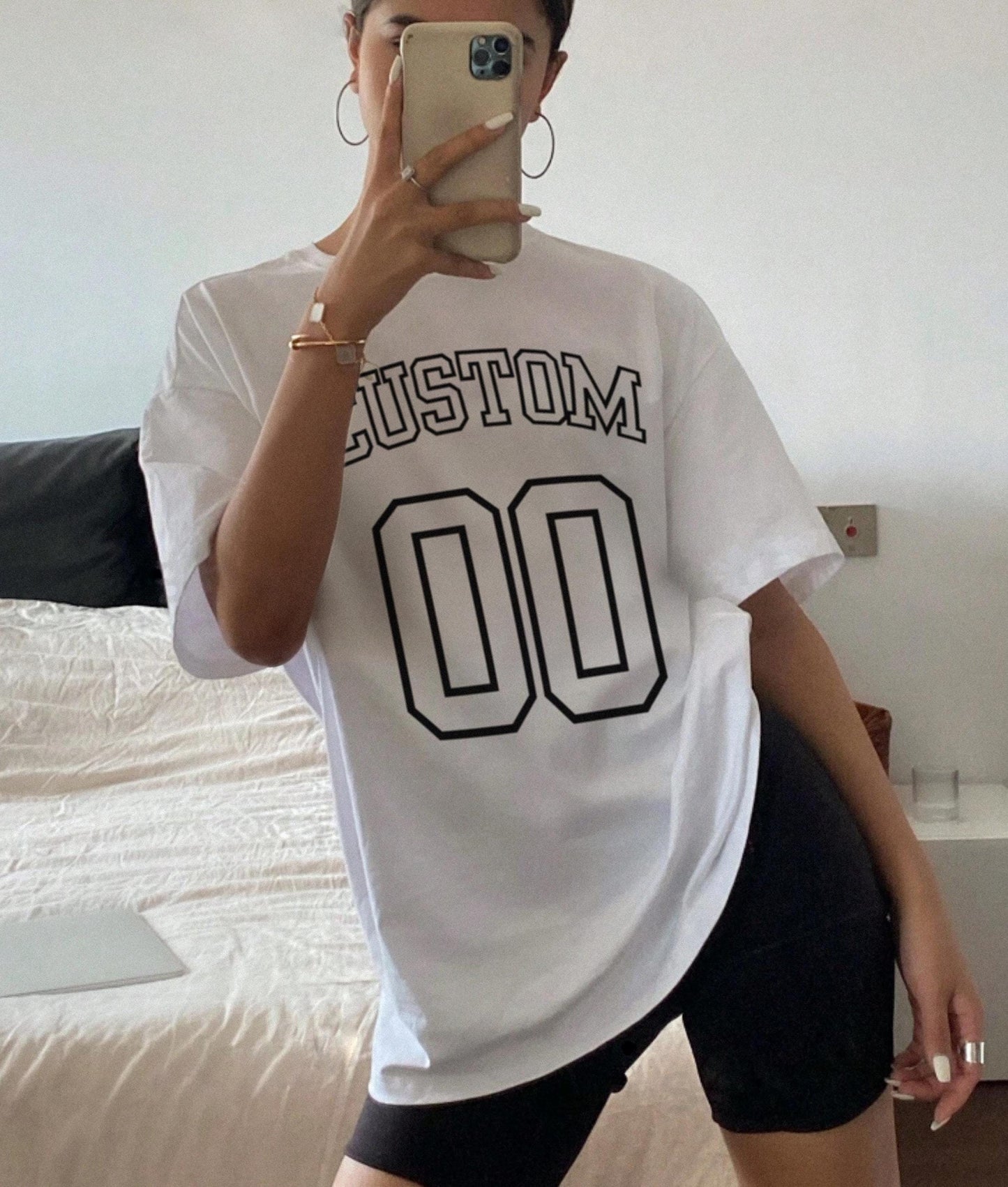 Custom Number and Text Jersey Style Unisex Tshirt