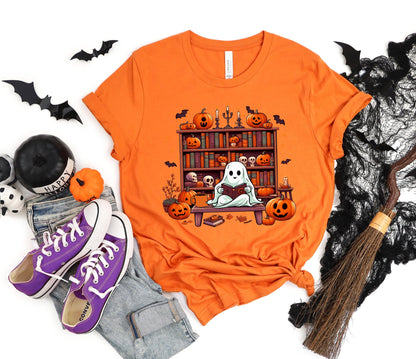 Ghost Reading Books Sweatshirt, Librarian Ghost Halloween, Halloween Teacher Sweatshirt, Halloween Shirt, Teacher Gift, Boo School