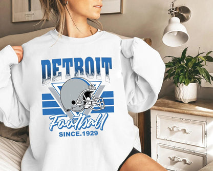 Vintage Style Detroit Football shirt, Detroit Football Sweatshirt, Game Day Football Shirt, Detroit Football Shirt,Sunday Football.