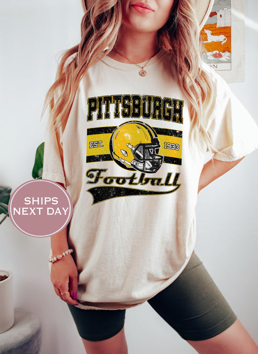 Retro Pittsburgh Football Shirt, Vintage Pittsburgh Football Shirt, Pittsburgh Football Shirt, Trendy Pittsburgh Football Shirt, Game Shirt